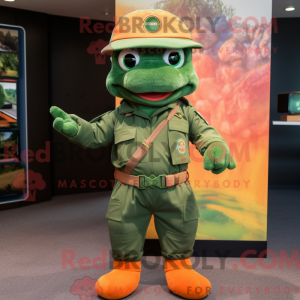 Orange Green Beret mascot...