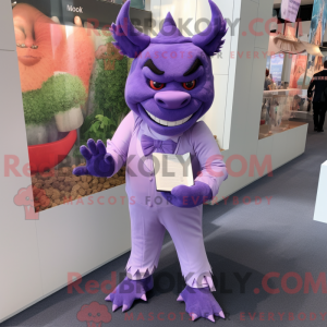 Lavendel Djævel maskot...