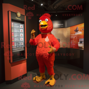 Rød Tandoori Kylling maskot...