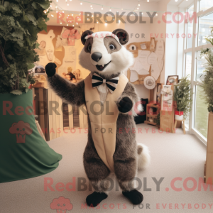 Beige Badger mascot costume...