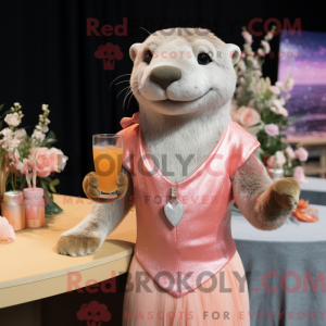 Postava maskota Peach Otter...