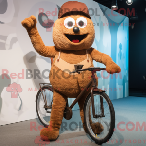 Brown Unicyclist mascot...