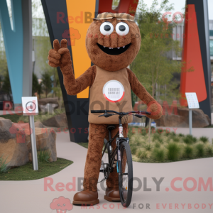 Brun Unicyclist maskot...