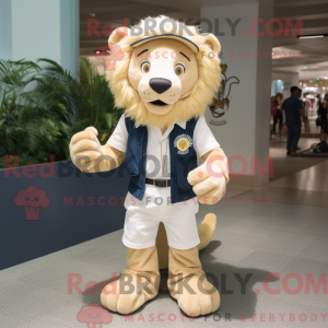 Creme Lion-maskotdraktfigur...