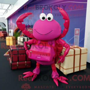 Magenta krabbe maskot...