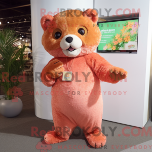 Peach Jaguarundi maskot...