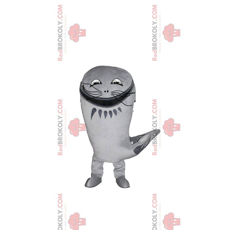 Gray catfish mascot with his big whiskers