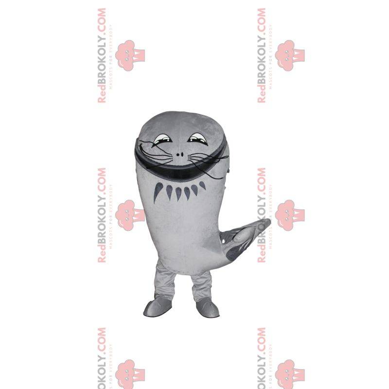 Grå havkat maskot med sine store whiskers Grå havkat maskot med sine store whiskers