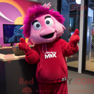 Magenta Cod maskot kostume...
