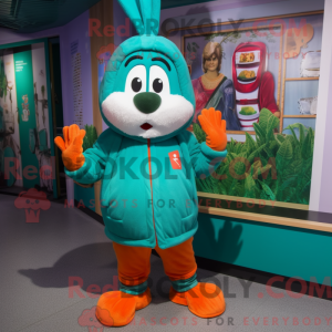 Teal Carrot Maskottchen...