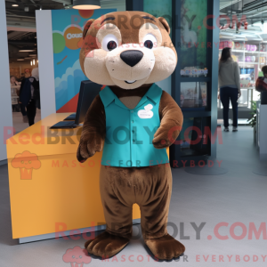 Costume mascotte de loutre...