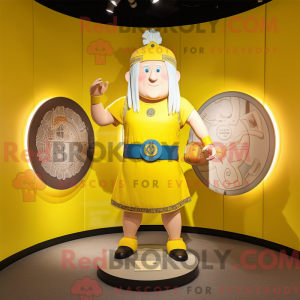 Yellow Celtic Shield mascot...