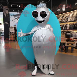 Sølv surfbræt maskot...