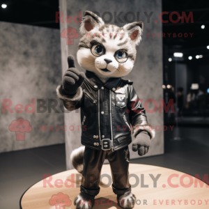 Mascotte de chat habillé d...