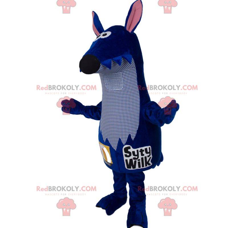 Blauwe rat mascotte Blauwe rat mascotte