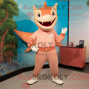 Peach Shark maskot kostume...