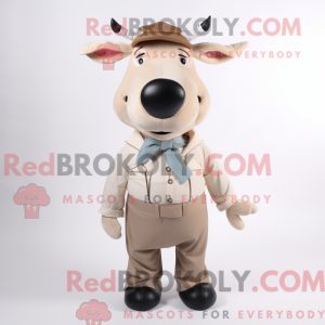 Mascotte de Zébu beige...