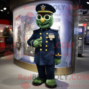 Green Navy Soldier mascot...