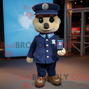 Navy Phone-mascottekostuum...