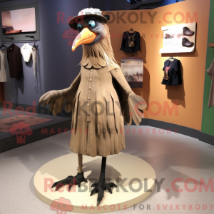 Tan Crow-maskotdraktfigur...