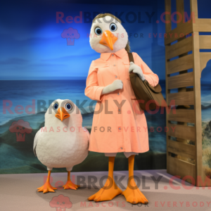 Peach Gull maskotdraktfigur...