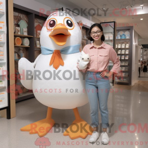Peach Gull maskotdraktfigur...