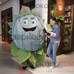 Gray Cabbage Leaf maskot...