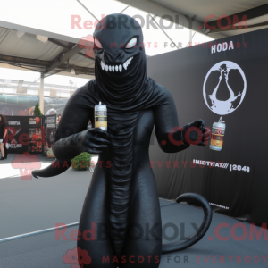 Zwart Hydra-mascottekostuum...