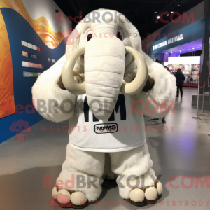 Hvit Mammoth maskot drakt...