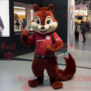 Maroon Squirrel maskot...