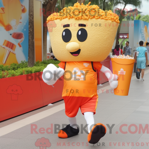 Orange Pop Corn maskot...