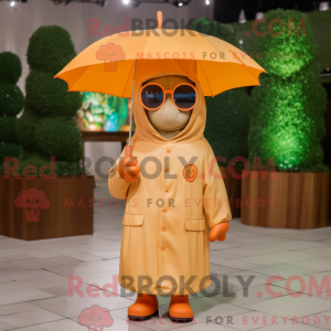 Tan Abrikos maskot kostume...