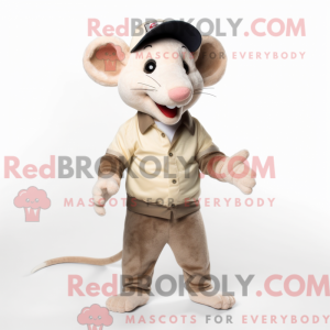 Beige rotte maskot kostume...