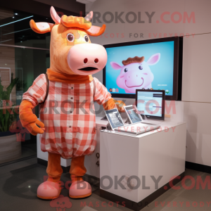Postava maskota Peach Cow...