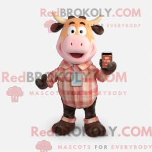Peach Cow-maskotdraktfigur...