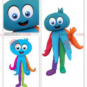 Mascotte de pieuvre bleue géante - Redbrokoly.com