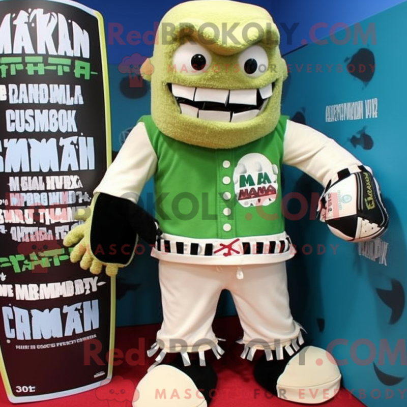 Fantasia de mascote Frankenstein bege com bermuda e luvas - Mascotes de Frankenstein - REBROKO_307209 - RedBrokoly.com