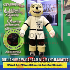 Cream Frankenstein mascot...