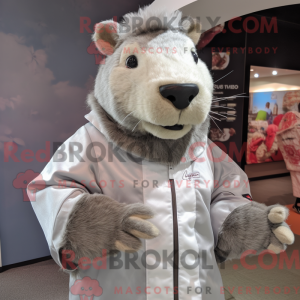 Sølv Capybara maskot...