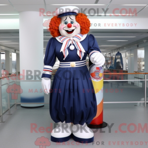 Navy Clown-maskotdraktfigur...