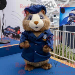 Navy Marsvin maskot kostyme...