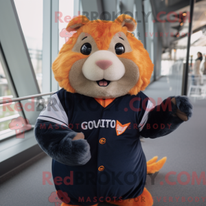 Navy Marsvin maskot kostyme...