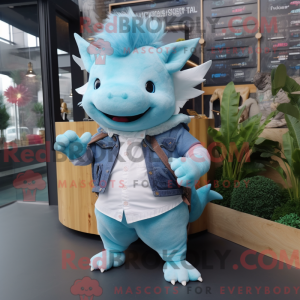 Himmelblå Axolotls máscara...