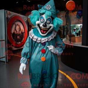 Cyan Evil Clown máscara de...
