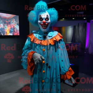 Cyan Evil Clown máscara de...