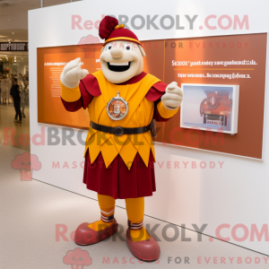 Tan Swiss Guard maskot...