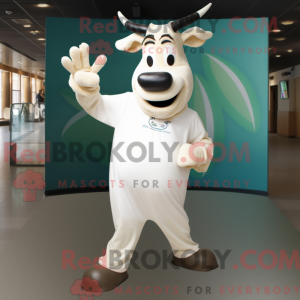 Krémová postava maskota...