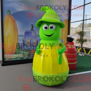 Lime Green Grenade mascot...