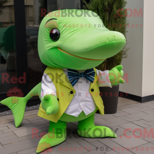 Limetkově zelená postava...