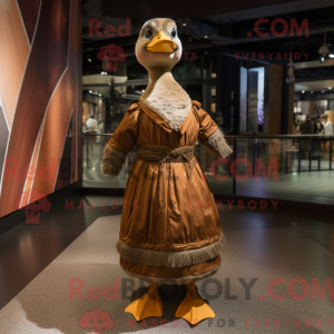 Brown Geese mascot costume...